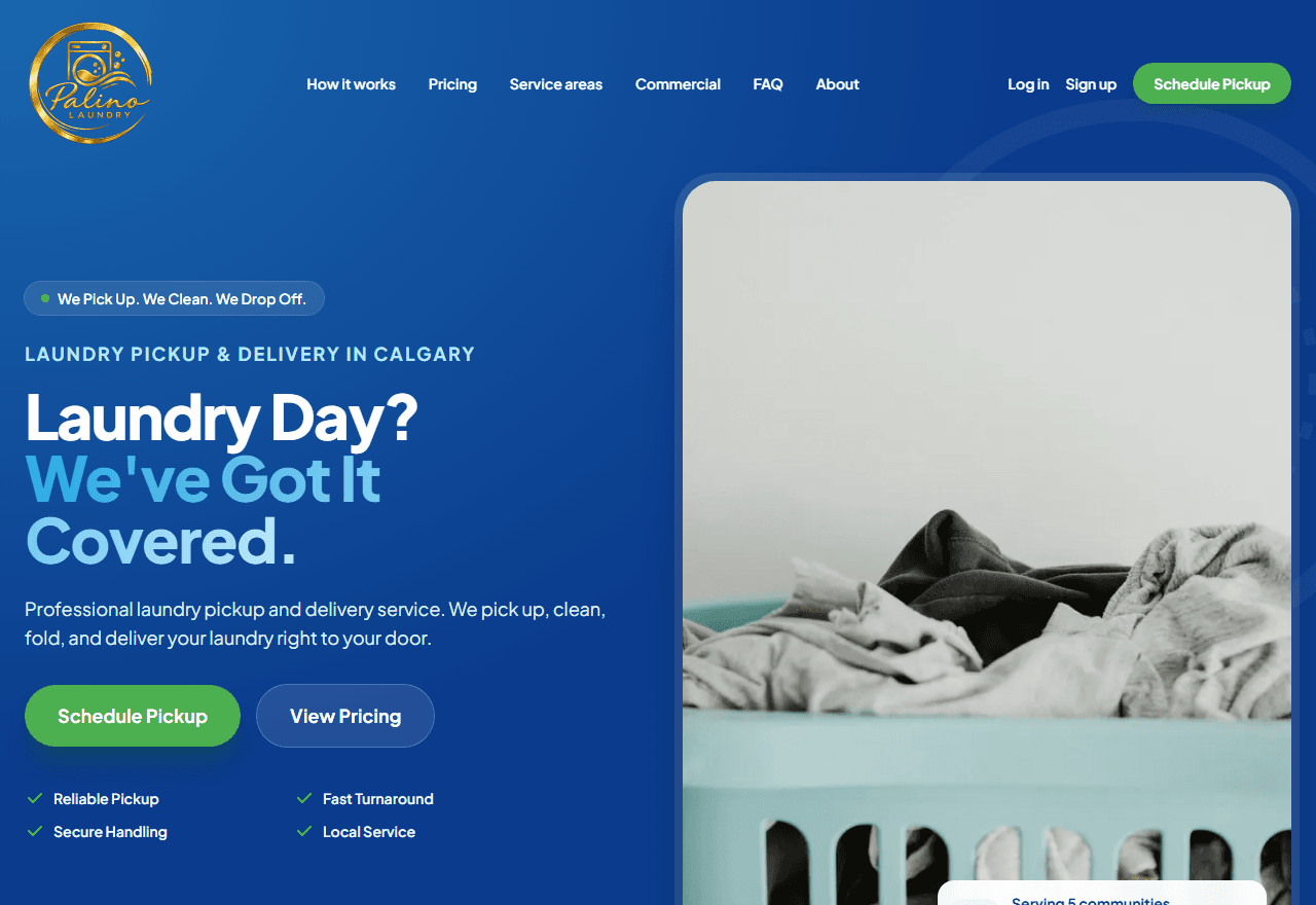 Palino Laundry homepage